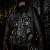 莫臣复古皮衣门多萨农场主牛皮真皮外套翻领春秋做旧短款 966茶牛