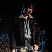 莫臣男装 真皮皮衣复古斑驳做旧磨砂牛皮翻领外套多口袋春秋AN2472