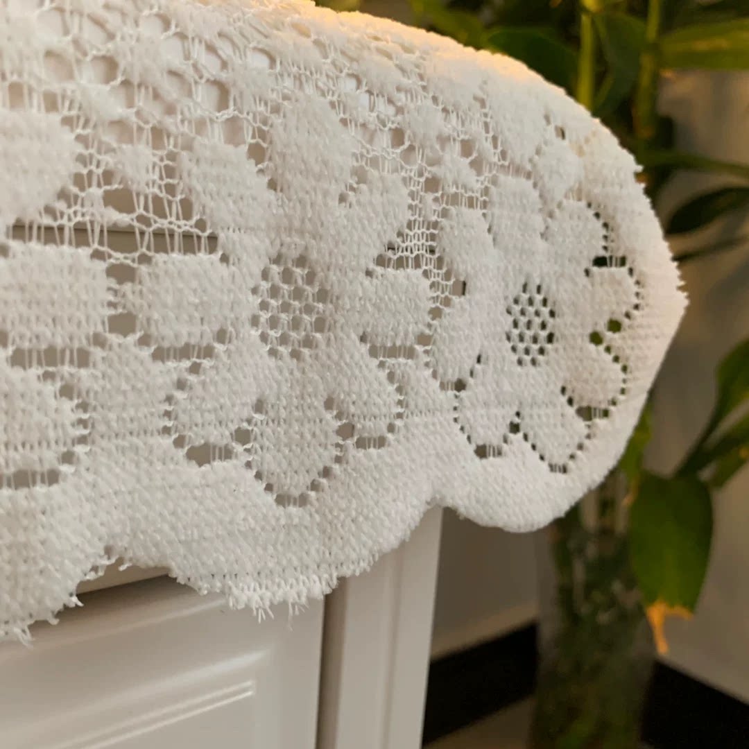 INS 복고풍 흰색 레이스 목가적 인 광장 커피 테이블 천으로 머리맡 테이블 커버 천으로 식탁보 사진 배경 장식