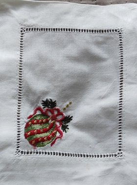 外贸原单纯棉刺绣茶杯垫35*56CM的鼠标方巾瑕疵清仓处理