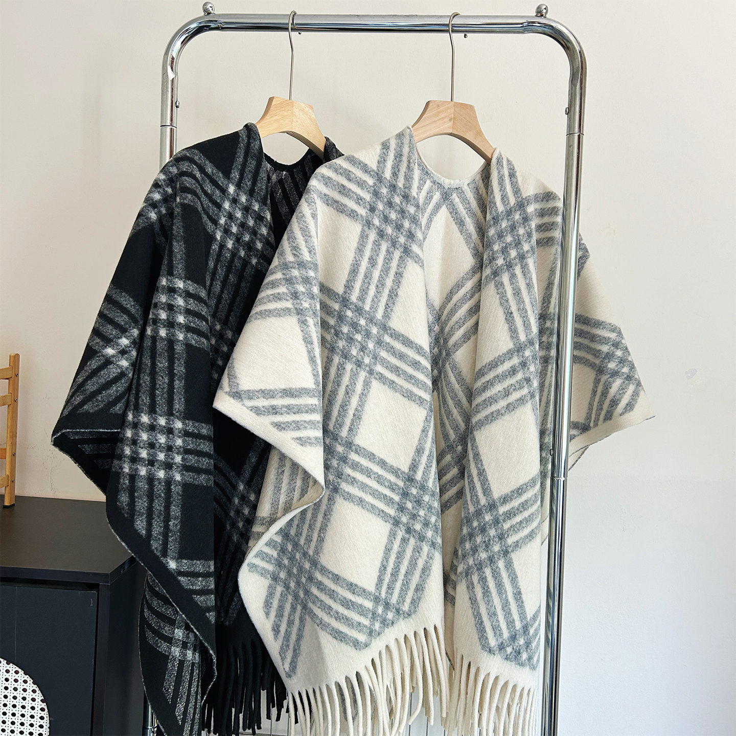 复古百搭流苏披肩女斗篷披风