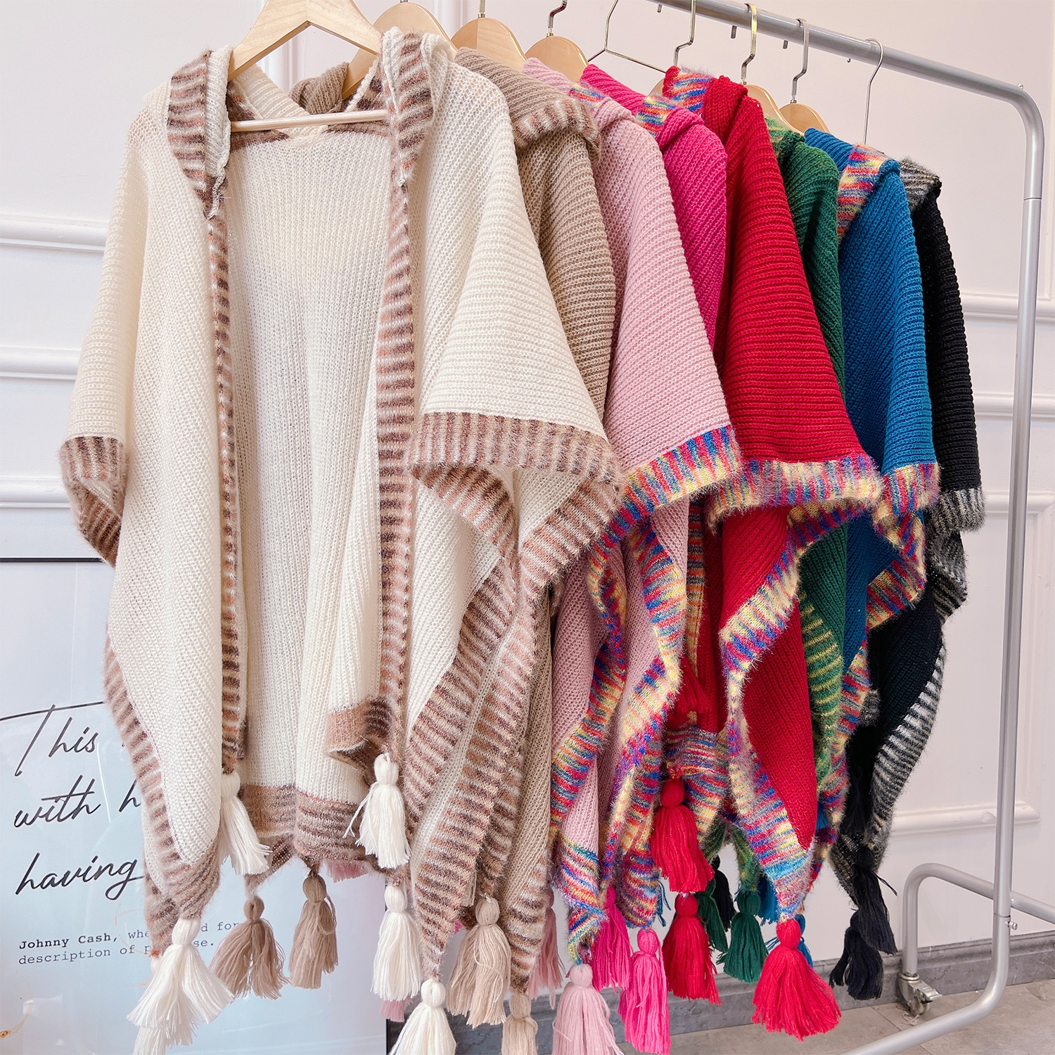 春季外搭连帽披风披肩异域民族风