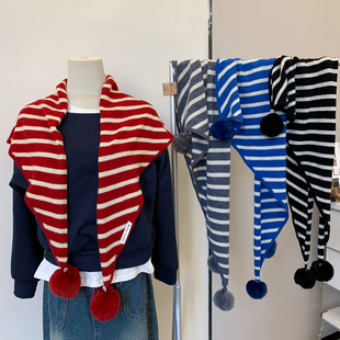 100%羊毛韩版 氛围感保暖围巾围脖外搭 ins百搭三角大披肩女秋冬季