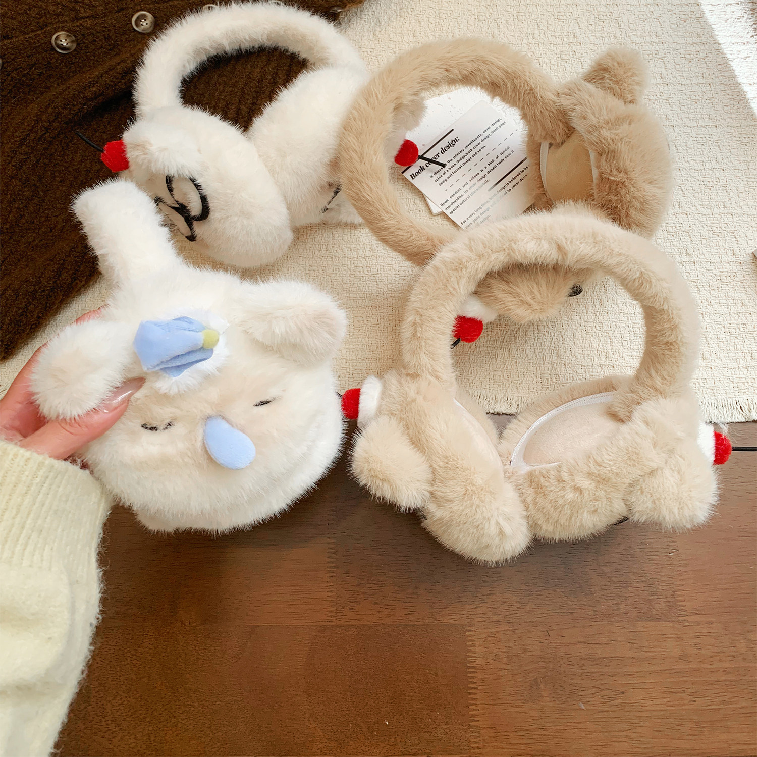 可爱毛绒耳罩女冬季加厚保暖防寒护耳可折叠耳暖耳套耳包耳捂子