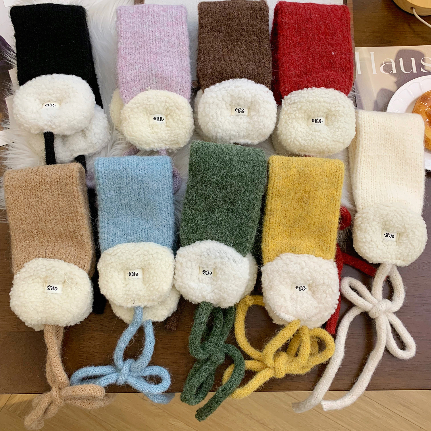 秋冬季保暖针织毛绒耳罩耳暖耳包