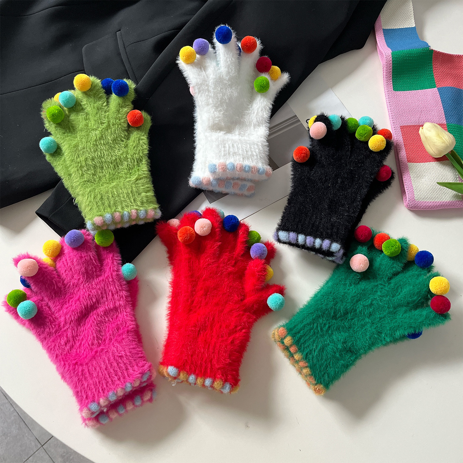 韩系ins可爱风百搭保暖分指手套女秋冬季骑行防风高级感全指护手,服饰配件/皮带/帽子/围巾,手套,淘宝优惠券,粉丝福利购,淘宝优惠卷