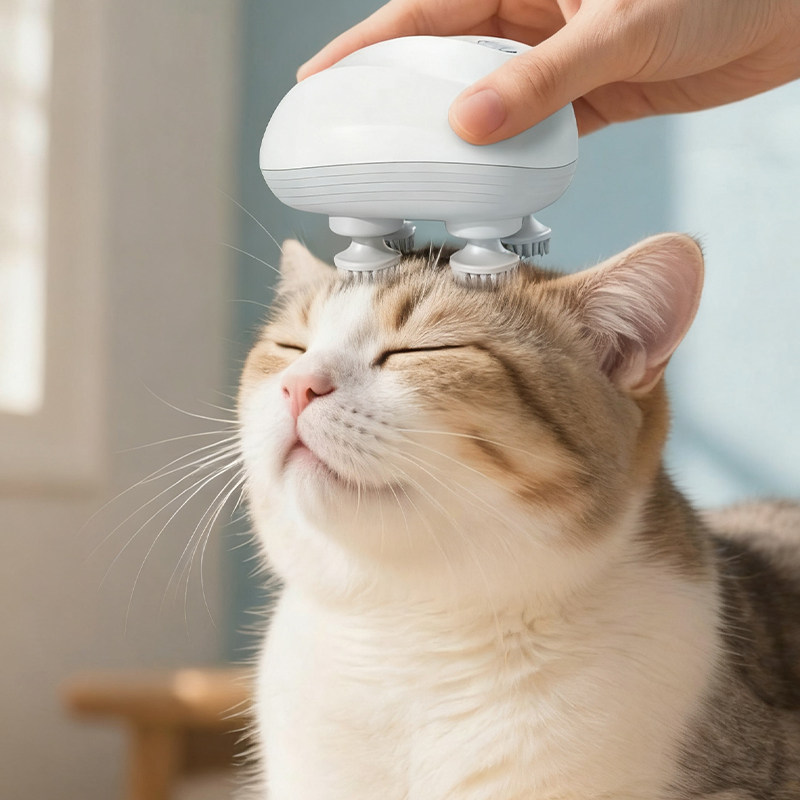 猫咪按摩头部神器猫头部按摩器宠物专用电动自动猫按摩仪撸猫玩具