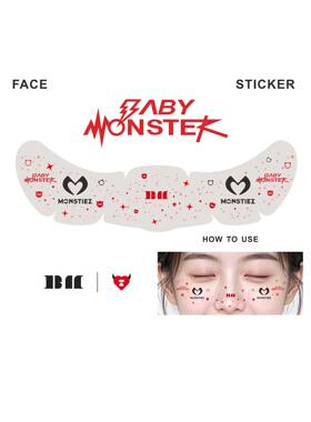 BABYMONSTER彩色脸贴化妆派对应援贴防水纹身欧美高级演唱会妆容