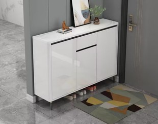 岩板鞋柜家用门口大容量烤漆门厅2025新款现代轻奢简约高端玄关柜