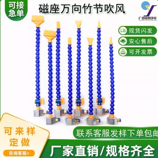 带磁座竹节万向风管 吹风扁嘴冷却 除尘扁口圆口油管可调固定蛇形
