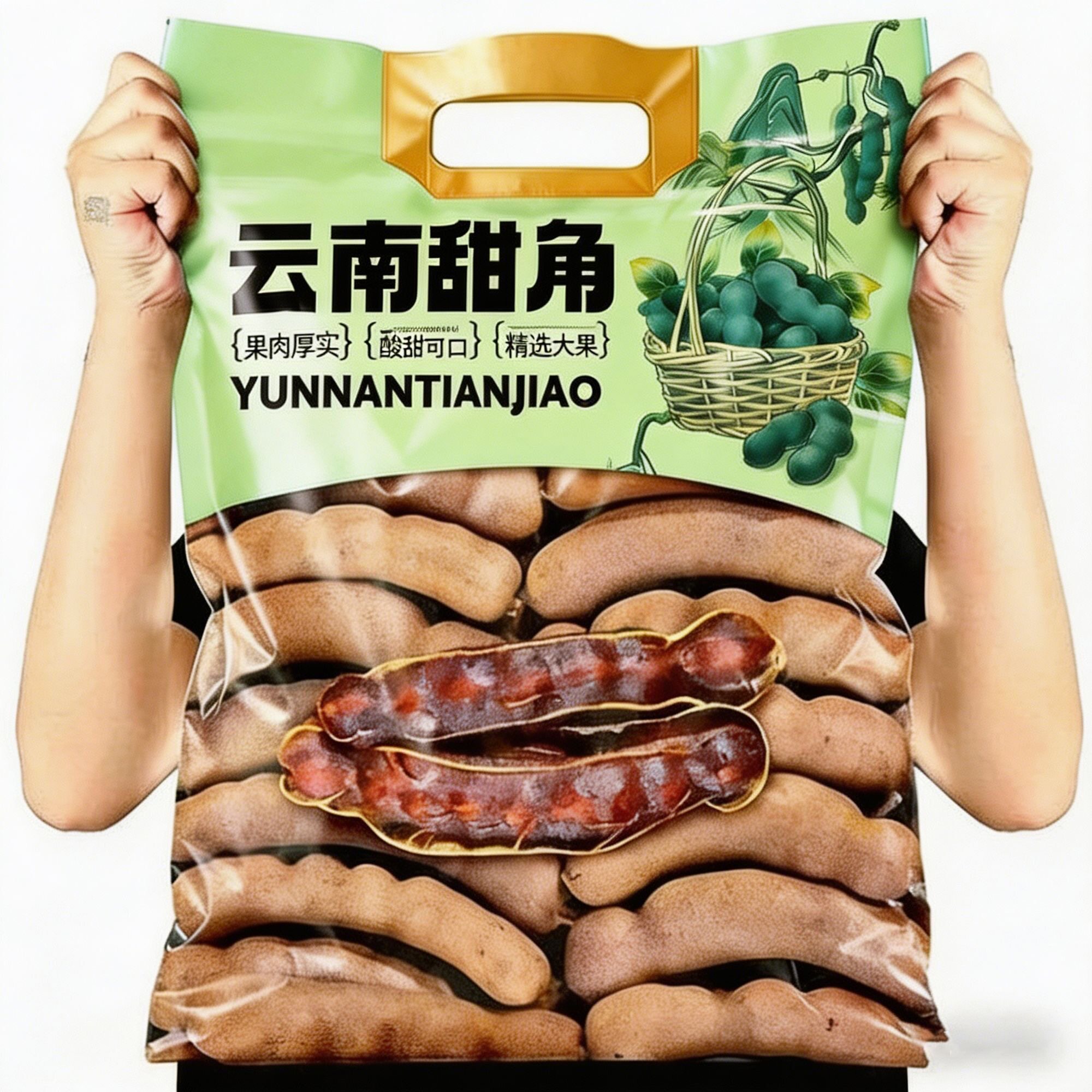 滇品客云南罗望子甜角新货带壳新鲜酸角大果孕妇儿童500g袋装