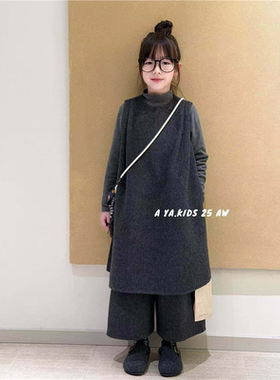 现波拉bora韩国童装女童双面羊绒背心裙冬季连衣裙时尚又休闲