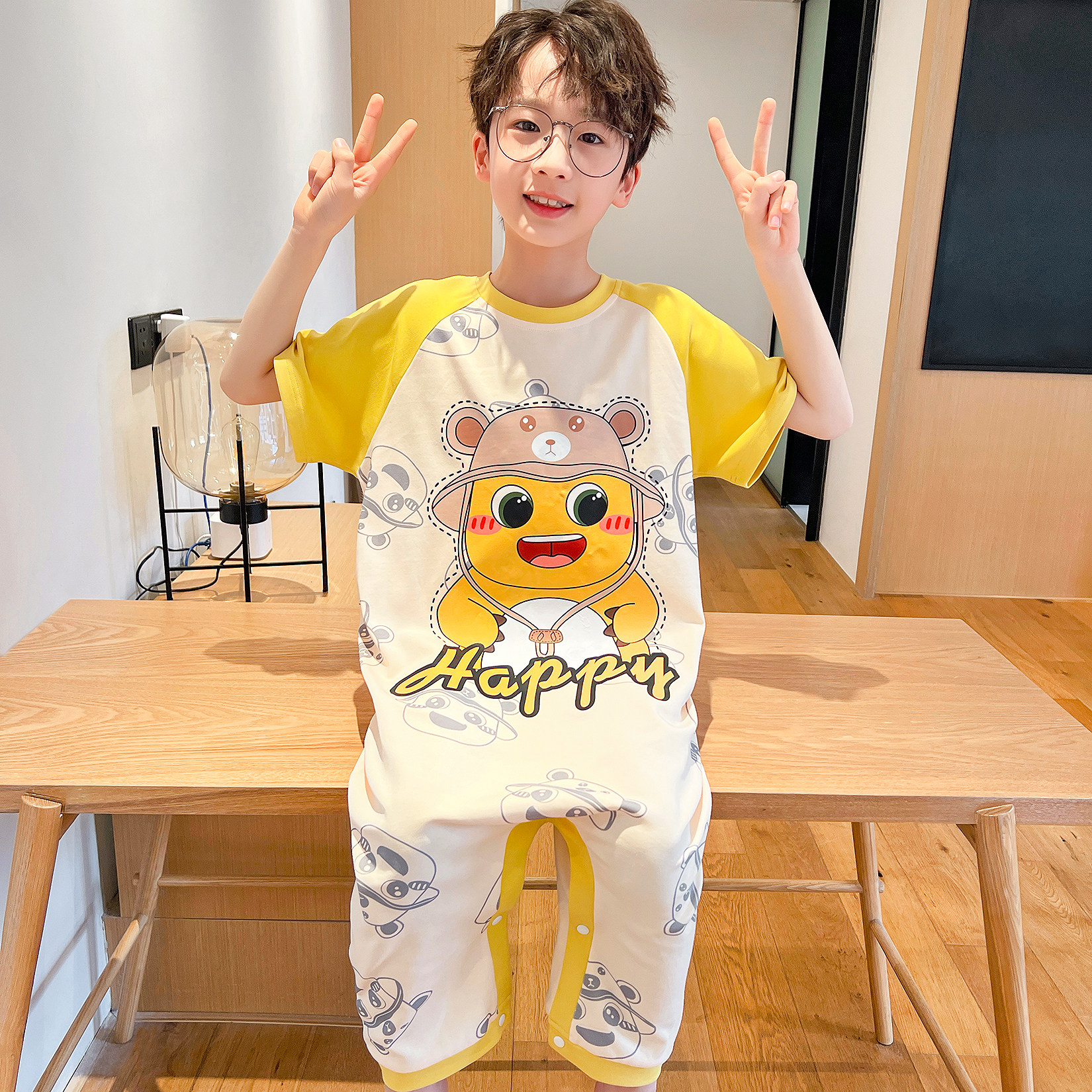 儿童连体睡衣男孩2026新款纯棉a类全棉睡袋防踢被宝宝男童奶龙夏