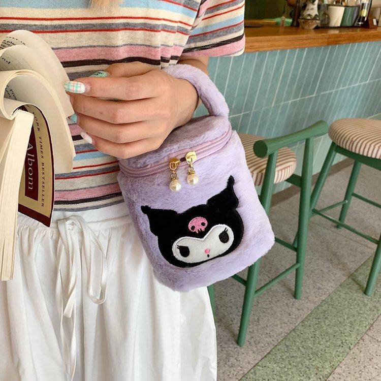 2025新款包包女包毛绒水桶包库洛米毛毛包女可爱儿童小卡通斜挎包,箱包皮具/热销女包/男包,水桶包,淘宝优惠券,粉丝福利购,淘宝优惠卷
