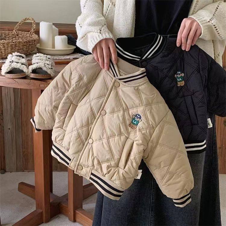 男童棉服女童新款宝宝棉衣秋冬季洋气儿童中厚棒球棉袄夹克外套