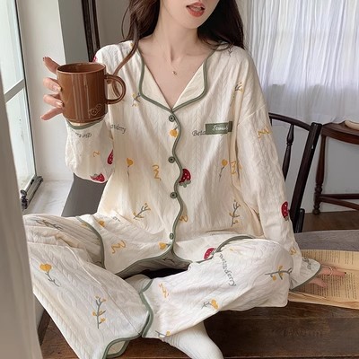 新款睡衣女春秋季2026长袖甜美网红风秋夏闺蜜女款草莓家居服套装