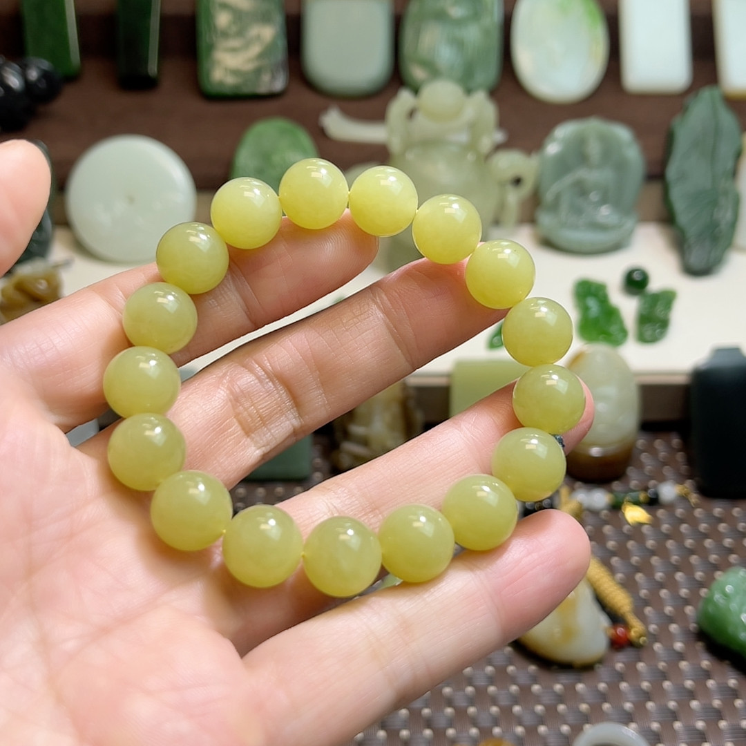 和田玉黄口手串