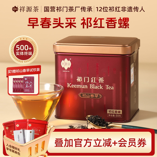 祥源茶早春特一级祁红香螺88g