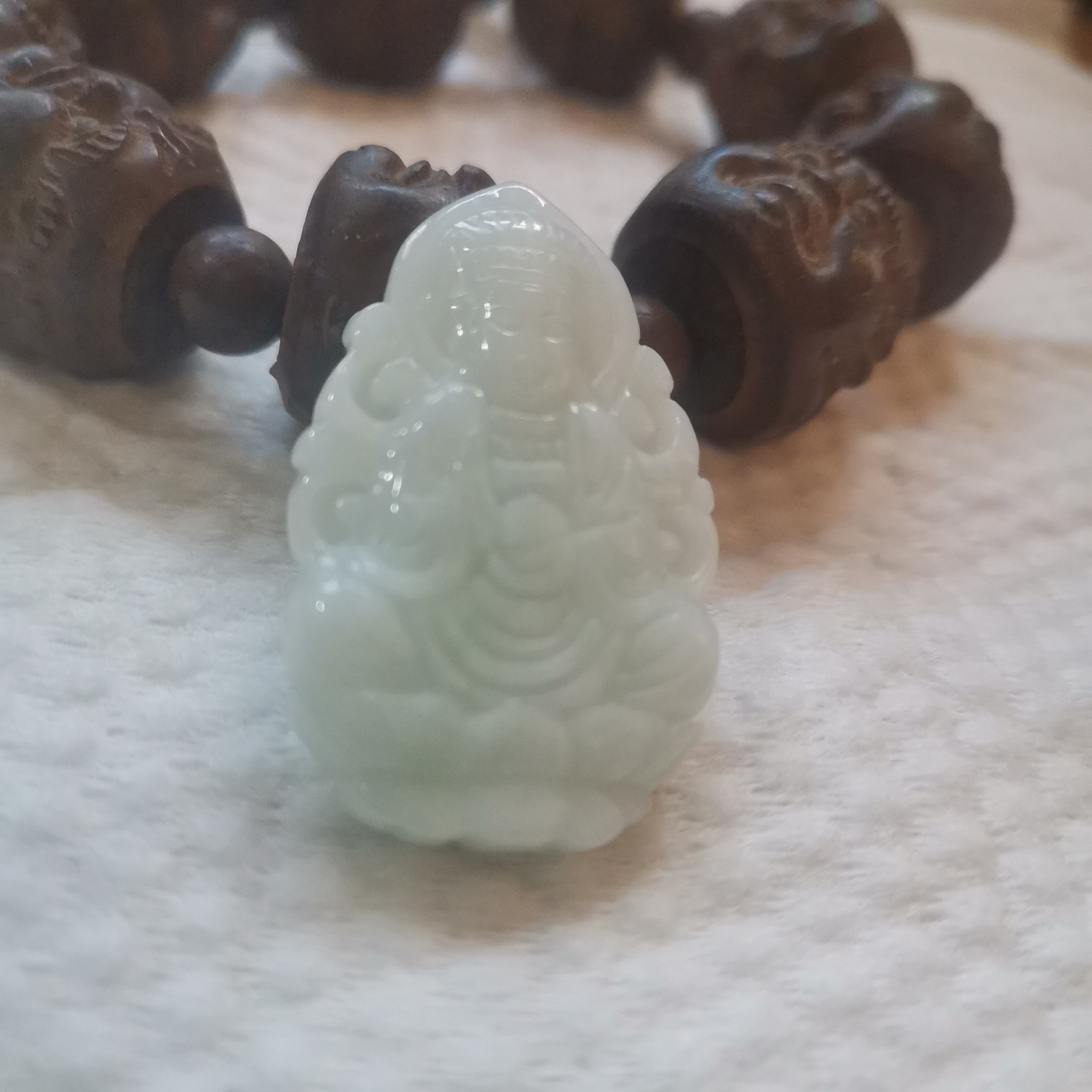 翡翠玉大日如来佛吊坠玉石生肖属羊猴本命佛守护神挂件男女款礼物