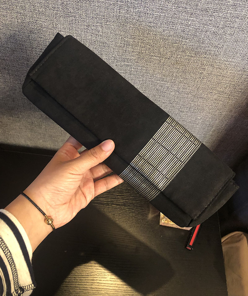 四件包邮 出口欧美高档绒布黑色大容量化妆包收纳包笔刷手包