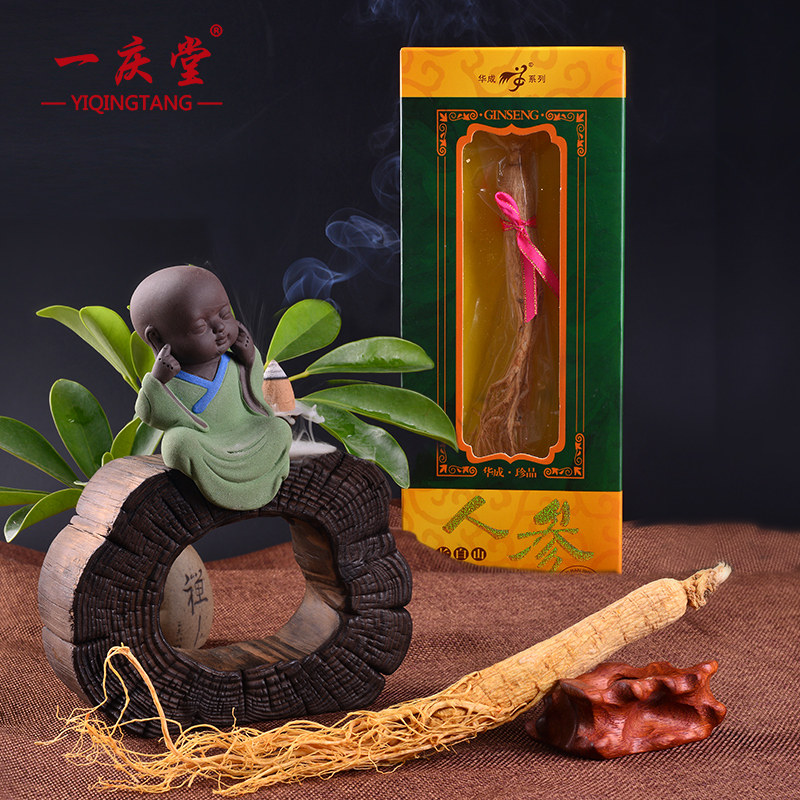 一庆堂长白山人参礼盒装 生晒参一支装 东北人参18克