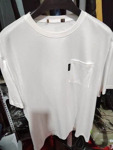 清仓夏季男士圆领短袖T恤衫 时尚百搭休闲后背印花白色短袖上衣潮