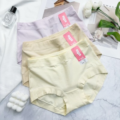 彩田3条女士纯棉内裤包臀舒适