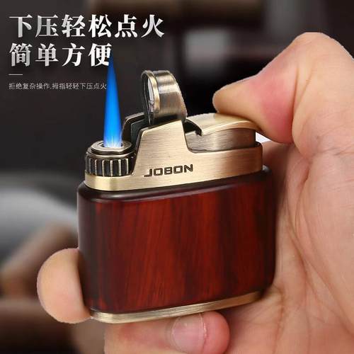 木质壳打火机JOBON金属直冲直冲