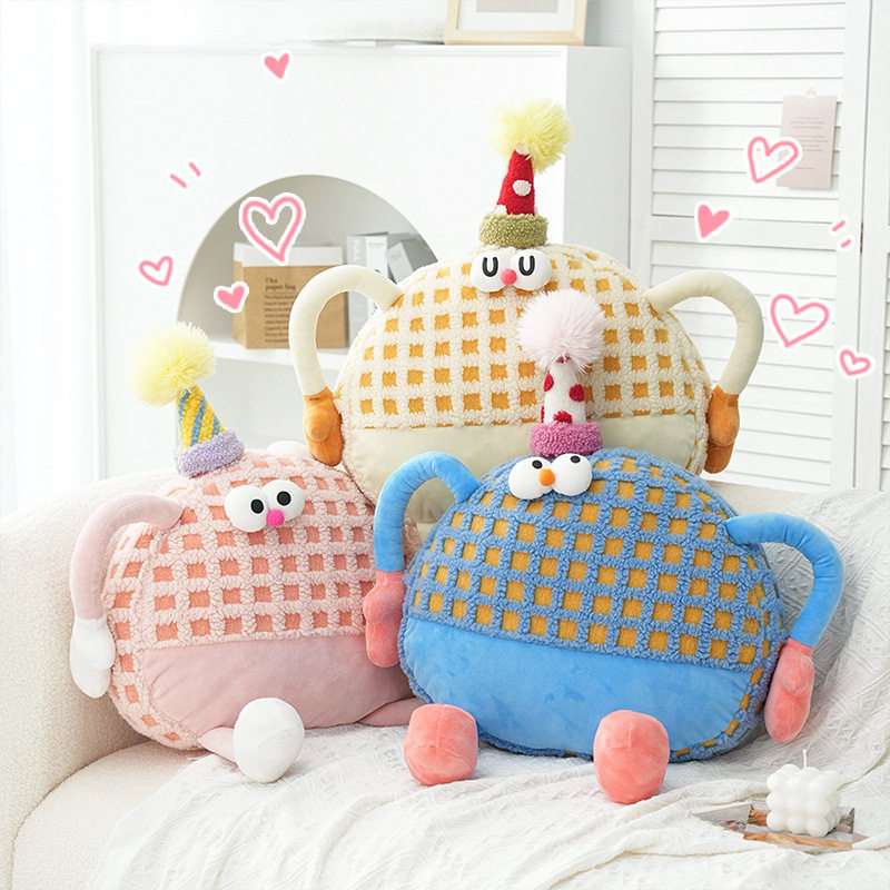 小怪兽沙发抱枕可爱搞怪卡通柔软宿舍腰靠羊羔绒提花办公舒适靠枕,居家布艺,抱枕被,淘宝优惠券,粉丝福利购,淘宝优惠卷