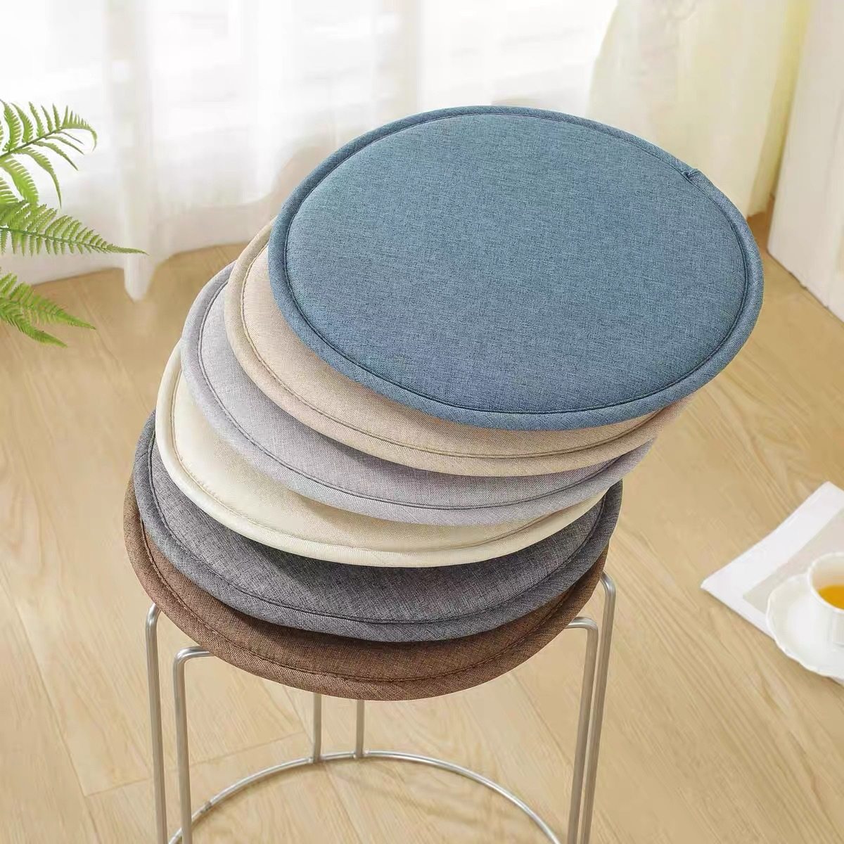 圆形日式坐垫餐厅卡座吧台软包亚麻椅子垫海绵布艺皮榻榻米座垫子,居家布艺,美臀垫/保健坐垫,淘宝优惠券,粉丝福利购,淘宝优惠卷