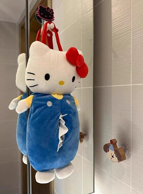 现货小红书同款HelloKitty猫纸巾盒卡通车载玩偶收纳纸巾套礼物