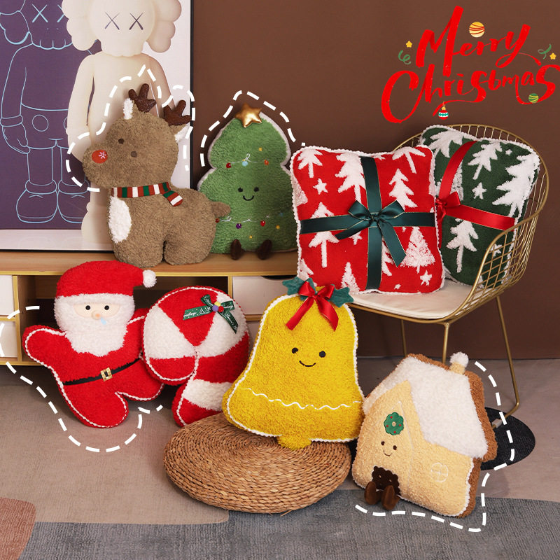 圣诞毛绒玩具可爱老人公仔可爱男女生姜饼人卧室沙发靠枕节日礼物,居家布艺,抱枕被,淘宝优惠券,粉丝福利购,淘宝优惠卷