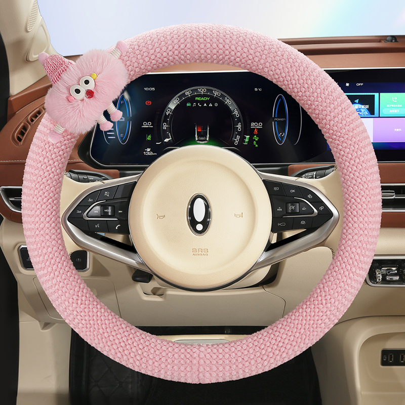 方向盘套适用雪铁龙天逸C5爱丽舍C4l世嘉C3-XR 冬季短毛绒车把套