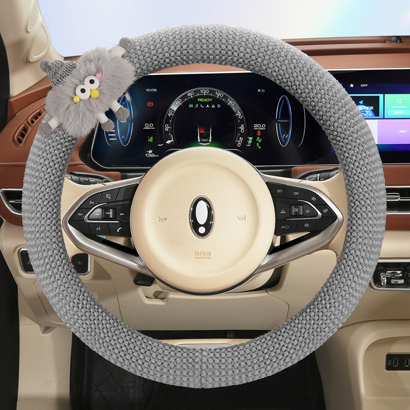 适用于传祺GS4/GS5 /GS8/GA3/GA4/GA6/GA8冬季毛绒方向盘套车把套