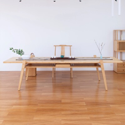 楠竹茶桌椅组合全实竹长桌家用茶台新中式禅意泡茶