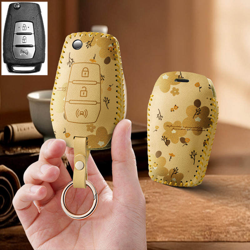 适用韩国双龙汽车钥匙套蒂维拉高档包雷斯特保护套包壳扣男女改装