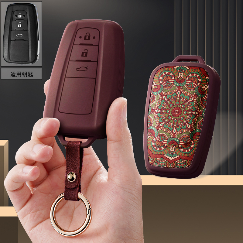 丰田rav4威兰达22荣放20汽车钥匙套RV4保护套21包壳扣高级2023款