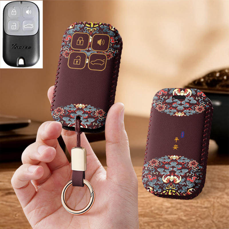适用VVDI彩贝款汽车钥匙套改装Xhorse子机增配遥控包壳扣保护皮套