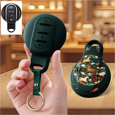 适用盛昊墩墩佩奇电动车钥匙套米丽Plus仰望车遥控包扣壳时光id3