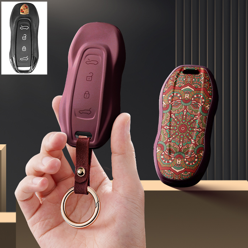 适用保时捷Macan汽车钥匙套25玛卡新能源EV壳新款电车24款保护套