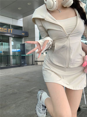 休闲冰丝防晒衣女款夏薄款户外防紫外线防晒服修身紧身短外套上衣