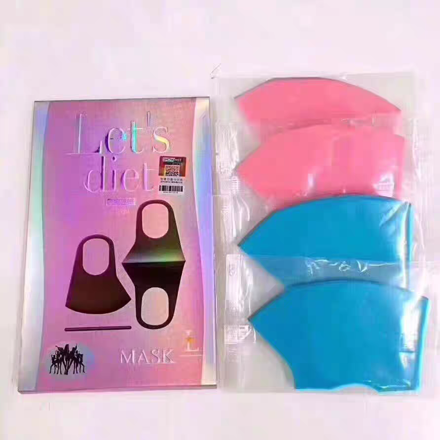 韩国lets diet防霾口罩防寒防雾霾儿童口罩PM2.5let's黑色一盒4个