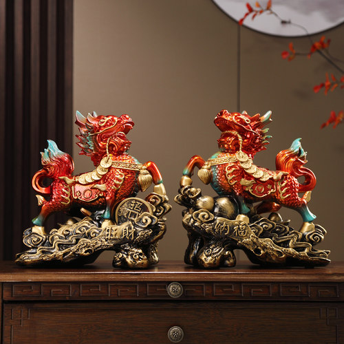 树脂招财中式玄关装饰品