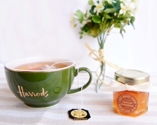 英国出口harrods外贸陶瓷马克杯牛奶咖啡杯茶壶茶杯拿铁拉花250ml
