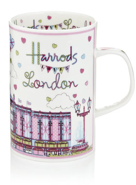 英国皇家品牌Harrods镀金西高地黑色小熊陶瓷茶壶子母壶出口外贸