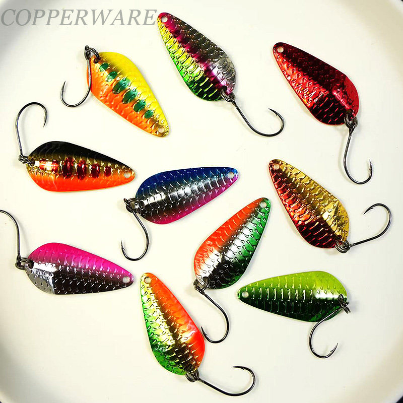 炫彩微物鳟鱼亮片路亚饵2.4g纯铜单钩淡水溪流虹鳟赤眼鳟马口假饵,户外/登山/野营/旅行用品,路亚饵,淘宝优惠券,粉丝福利购,淘宝优惠卷