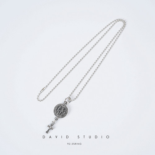 davidstudio925纯银十字架吊坠