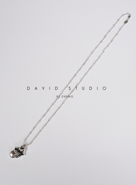davids925纯银ins做旧项链