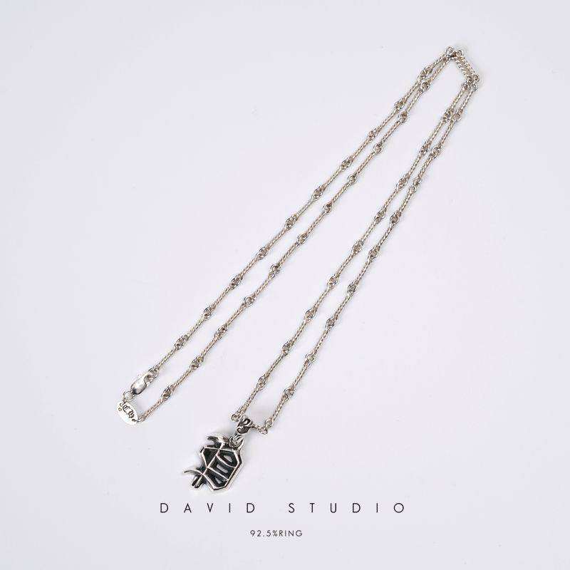 davidstudio925纯银吊坠项链图片