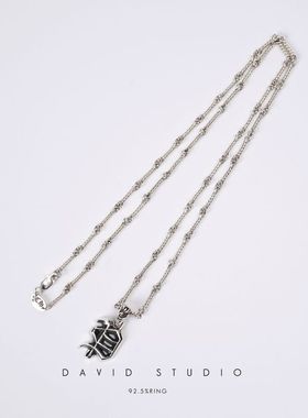 davidstudio925纯银吊坠项链